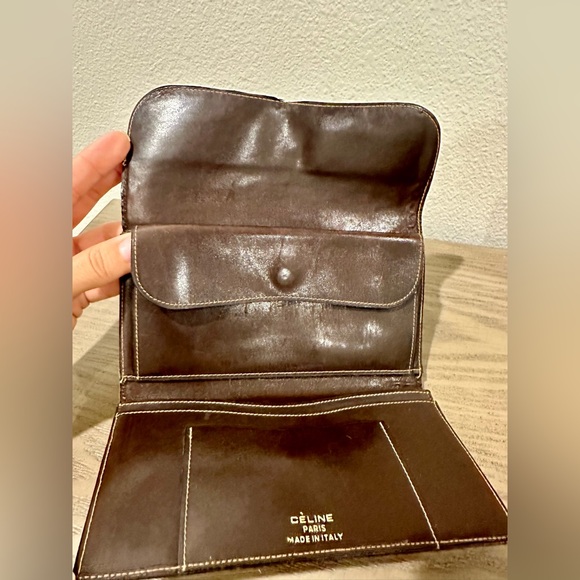 Vintage Celine Carriage Tri-Fold Long Wallet - Picture 7 of 9